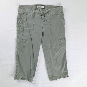 Y2k Abercrombie & Fitch Green Cargo Pocket  Low Rise Capris VTG